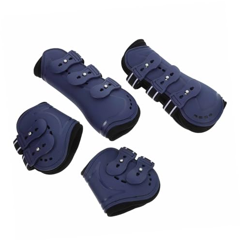 FONDOTIN 4 Stück Pferdestiefel Vorne Und Hinten, Beinschutz, Wiederverwendbar, Sehnenschutz, Beinwickel, Beinschutz Für Pferdetraining, Reitausrüstung von FONDOTIN
