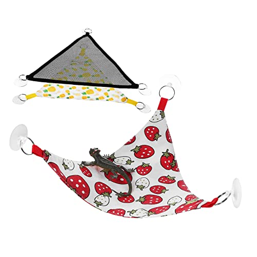 FONDOTIN Atmungsaktive Mesh-Gecko-betten 4 Stück Eidechsen-hängematten Mit Cups Zum Klettern FONDOTIN Atmungsaktive Mesh-Gecko-betten 4 Stück Eidechsen-hängematten Mit Cups Zum Klettern von FONDOTIN