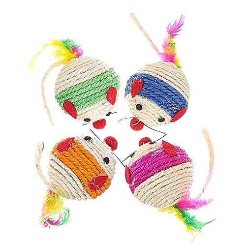 FONDOTIN 4 Stück Sisalspielzeug für Katzen Katzenspielzeug interaktives Katzenjagdspielzeug Kratzer Spielzeugbälle für Katzen Ball Krallenschleifspielzeug für Katzen Kratzfestes FONDOTIN 4 Stück Sisalspielzeug für Katzen Katzenspielzeug interaktives Katzenjagdspielzeug Kratzer Spielzeugbälle für Katzen Ball Krallenschleifspielzeug für Katzen Kratzfestes von FONDOTIN