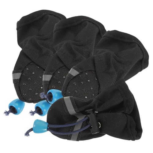 FONDOTIN 4 Stück Teiliges Hundeschuhe rutschfeste Pfotenschutz Schuhe für Outdoor und Indoor Schutz vor für Kleine bis Große Hunde Zufällige Farbe Zufällige Farbe von FONDOTIN