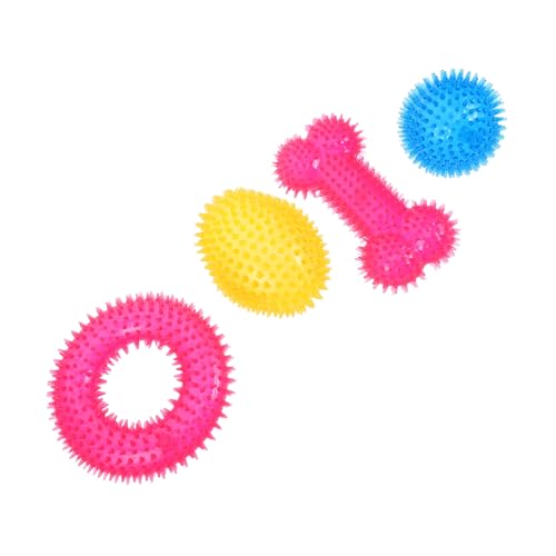 FONDOTIN 4 Stück Teiliges Hundespielzeug Spitze Bälle mit Quietscher Robust und Elastisch für Mittelgroße und Große Hunde Kauen Zahnpflege und Training Vielseitig für Drinnen und Draußen FONDOTIN 4 Stück Teiliges Hundespielzeug Spitze Bälle mit Quietscher Robust und Elastisch für Mittelgroße und Große Hunde Kauen Zahnpflege und Training Vielseitig für Drinnen und Draußen von FONDOTIN