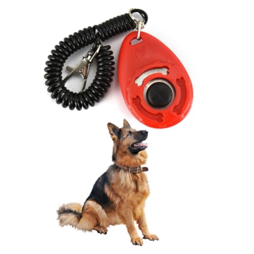 FONDOTIN 4 Stück Teiliges Hundetraining Klicker mit Großem Knopf Klang Langlebig aus Metall Ergonomisch Geformt für Effektives Verhaltenstraining von Hunden Katzen und Pferden Inklusive von FONDOTIN