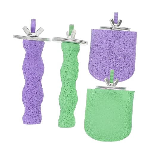FONDOTIN 4 Stück Vogel Sitzstangen Sandierte Krallenpflege Stangen für Papageien Wellensittiche und Nymphensittiche Ergonomische Plattform für Sicheren und Natürliche Krallenpflege FONDOTIN 4 Stück Vogel Sitzstangen Sandierte Krallenpflege Stangen für Papageien Wellensittiche und Nymphensittiche Ergonomische Plattform für Sicheren und Natürliche Krallenpflege von FONDOTIN