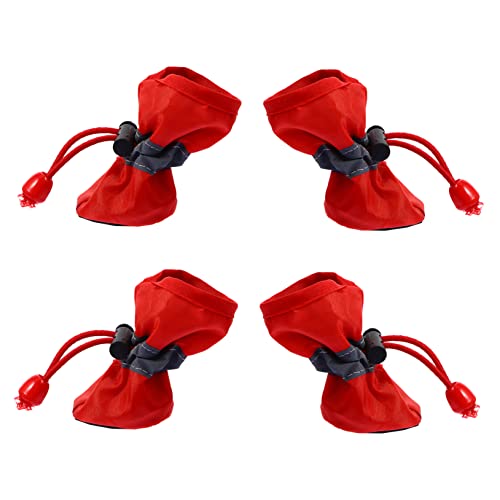 FONDOTIN 4 Stück Weihnachtshaustierschuhe Stiefel Für Hunde Pfote Hundeschuhe Für Heißes Pflaster Schuhhund Hund Nagel Hundestiefel Für Den Winter Hunde Schuhe Hund Schuh Abdeckung Rot FONDOTIN 4 Stück Weihnachtshaustierschuhe Stiefel Für Hunde Pfote Hundeschuhe Für Heißes Pflaster Schuhhund Hund Nagel Hundestiefel Für Den Winter Hunde Schuhe Hund Schuh Abdeckung Rot von FONDOTIN