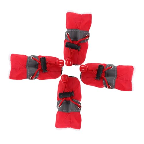 FONDOTIN 4stücke rutschfeste Hundeschuhe Für Winter wasserdichte Und Schützende Haustier-Stiefel Mit Pfotenfreundlichem Design Für Schnee Und Regen Für Kleine Bis Große Hunde von FONDOTIN