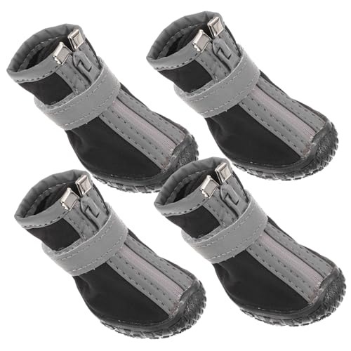 FONDOTIN 4 Stück wasserdichte und rutschfeste Haustierschuhe Größe Pfote Stiefeletten klein Schutz Dog Shoes for small Dogs hundeschuhe Schuhe für Hunde Katzenschuhe Stoff Black FONDOTIN 4 Stück wasserdichte und rutschfeste Haustierschuhe Größe Pfote Stiefeletten klein Schutz Dog Shoes for small Dogs hundeschuhe Schuhe für Hunde Katzenschuhe Stoff Black von FONDOTIN