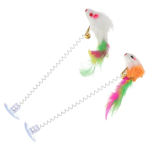 FONDOTIN 4stücke Kreative Katzen-Spielzeug Mit Feder Und Interaktives Spielzeug Für Katzen Stimuliert Natürliche Instinkte Schützt Möbel Mischfarben von FONDOTIN