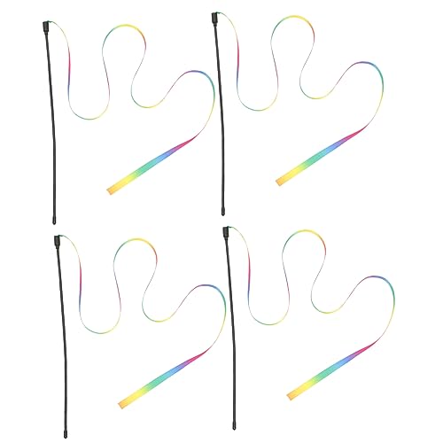 FONDOTIN 4stücke Teiliges Regenbogen Katzen Teaser Spielzeug Interaktive Farbenfrohe Katzenangel Für Indoor-Katzen Lang Aus Strapazierfähigem Material Für Katzenspiel Und Unterhaltung FONDOTIN 4stücke Teiliges Regenbogen Katzen Teaser Spielzeug Interaktive Farbenfrohe Katzenangel Für Indoor-Katzen Lang Aus Strapazierfähigem Material Für Katzenspiel Und Unterhaltung von FONDOTIN