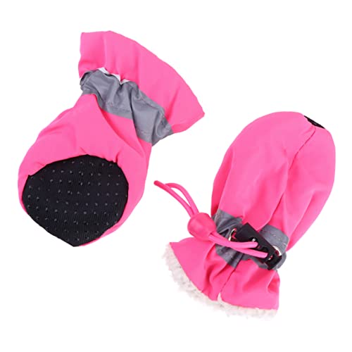 FONDOTIN 4-teiliges Set Regenstiefel Für Hunde Bodenschoner Hundeschuhe Reflektierend Winterstiefel Für Haustiere Haustierschuhe rutschfeste Hundestiefel Socken Kleines Haustier Rosa FONDOTIN 4-teiliges Set Regenstiefel Für Hunde Bodenschoner Hundeschuhe Reflektierend Winterstiefel Für Haustiere Haustierschuhe rutschfeste Hundestiefel Socken Kleines Haustier Rosa von FONDOTIN