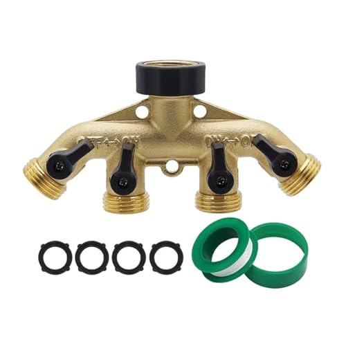 FONDOTIN 4 Wege Schlauchverteiler Aus Garten Schlauchadapter Verstellbar Für Schnelle Schlauchtrennung Kompatibel Mit Anschlüssen Ideal Für Bewässerungssysteme FONDOTIN 4 Wege Schlauchverteiler Aus Garten Schlauchadapter Verstellbar Für Schnelle Schlauchtrennung Kompatibel Mit Anschlüssen Ideal Für Bewässerungssysteme von FONDOTIN