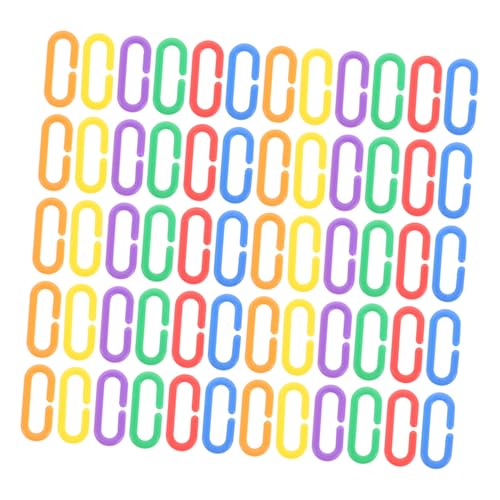 FONDOTIN 400stücke Teile Kunststoff C-Clips Haken Ketten Links Für Junge Mädchen Geometrische Kettenschnallen Spielzeug Für Papageien Und Kleintiere Fördert Kreativität Und Kognitive von FONDOTIN