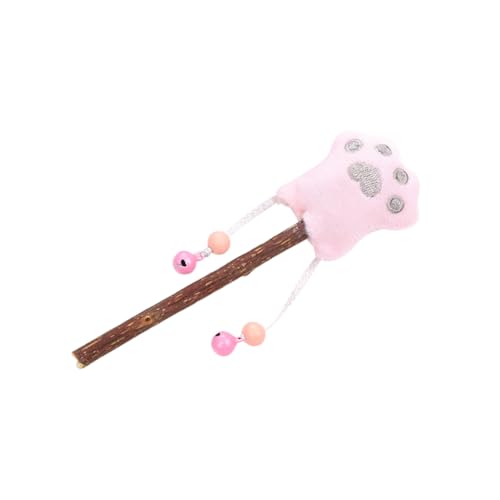 FONDOTIN 4stücke Teiliges Interaktives Katzenminze Spielzeug Lollipop-Form Und Plüsch-katzenangel Rosa Kauspielzeug Für Katzen Mit Silberwein Zahnpflege Und Spielvergnügen von FONDOTIN