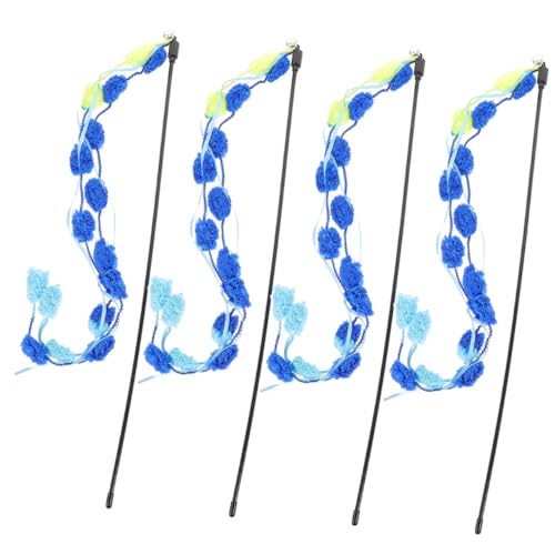FONDOTIN 4stücke Interaktive Katzenangel Spielzeugset Farbenfrohe Katzen Teaser Sticks Für Aktives Und Mentale Von Kätzchen Und Katzen FONDOTIN 4stücke Interaktive Katzenangel Spielzeugset Farbenfrohe Katzen Teaser Sticks Für Aktives Und Mentale Von Kätzchen Und Katzen von FONDOTIN