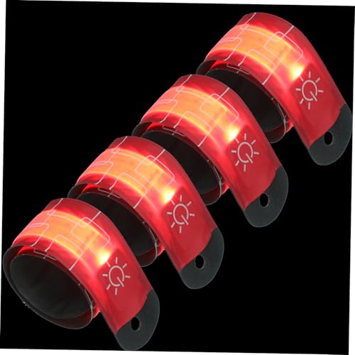 FONDOTIN 4stücke Led-beinwickel Für Pferde Verstellbare Fußbänder Für Outdoors Nachtläufe Radfahren Reflektierende Armbänder Mit Licht Für Und Sichtbarkeit von FONDOTIN