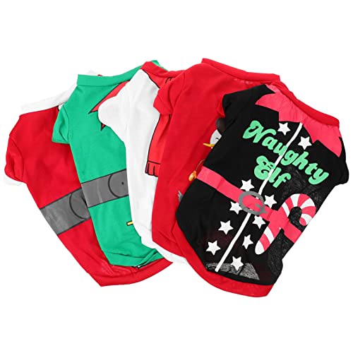 FONDOTIN 5 Haustier-Weihnachtskleidung Feiertagswelpen-Sweatshirt Hundemütze weihnachtskostüm Hunde hundeschal Weihnachten weihnachtsdeko Cosplay-Outfits Haustier-Outfit Hundebekleidung von FONDOTIN