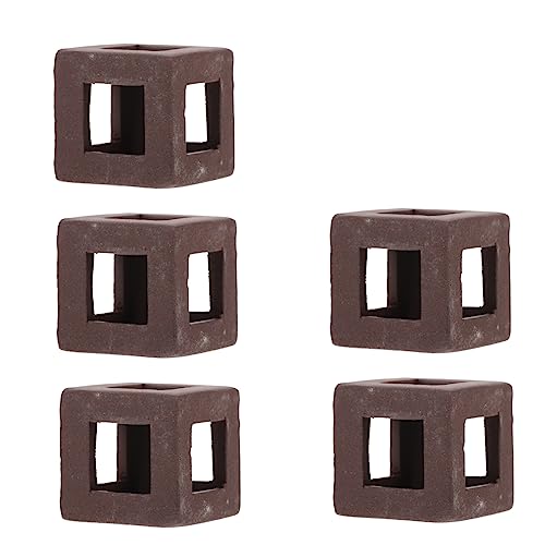 FONDOTIN 5 Stück Aquarium Thermometer Aquarium versteck Aquarium Zubehör Aquarium Dekoration Unterwasser Dekoration Versteckhöhle für Fische Fischtankdekor Fischversteck Keramik Coffee von FONDOTIN
