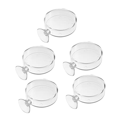 FONDOTIN 5 Stück Fressnapf Aus Der Luft Automatischer Fischfutterautomat Zubehör Für Aquarien Fisch Füttern Aquarium Futter Für Aquarienfische Fischfutterfisch Tank Acryl Transparent von FONDOTIN