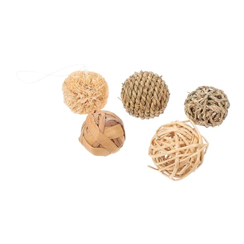 FONDOTIN 5 Stücke Rattan Decor Bälle Woven Dekorationen Stroh Weben Bälle Desktop Dekorationen Für Home von FONDOTIN