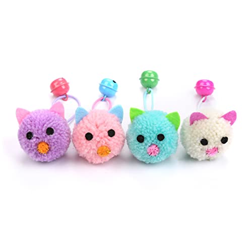 FONDOTIN 5 Stück Katze Glocke Katzenspielzeug Plüsch Katze- -Kopf- Katze Molar Kauspielzeug Für Katzen FONDOTIN 5 Stück Katze Glocke Katzenspielzeug Plüsch Katze- -Kopf- Katze Molar Kauspielzeug Für Katzen von FONDOTIN