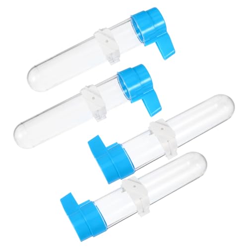 FONDOTIN 5 Stück Vogeltrinker Tiervogelversorgung Trinkwasser Brunnen Schnabel Vogeltränkeschale Vogelkäfig Kanarische Wasserflasche Papageientrinker Pumpe Schüssel Blue Plastik von FONDOTIN