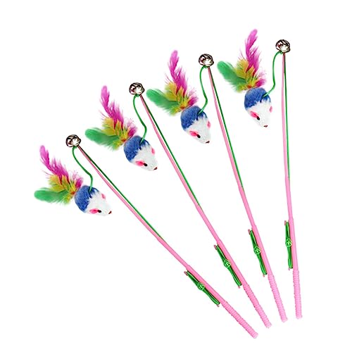 FONDOTIN 5stücke Teiliges Bunter Plüsch-mäuse Mit Glocken Interaktives Katzenspielzeug Bewegung Und Spaß Für Katzen Und Kätzchen FONDOTIN 5stücke Teiliges Bunter Plüsch-mäuse Mit Glocken Interaktives Katzenspielzeug Bewegung Und Spaß Für Katzen Und Kätzchen von FONDOTIN