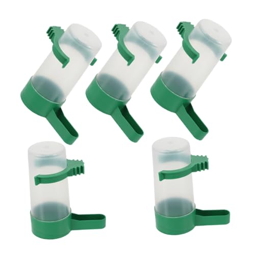 FONDOTIN 5Stücke Teiliges Automatisches Vogel für Papageien Wasserspender für Vogelkäfig Platzsparend und Langlebig für Haustiere und Vogelgeschäfte von FONDOTIN