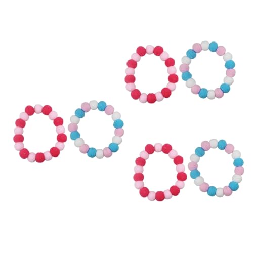 FONDOTIN 3sets Modische Haustier Kragen Halskette Plüsch Ornamente Komfortable 2 Stücke * 3 Zufällige Farbe von FONDOTIN