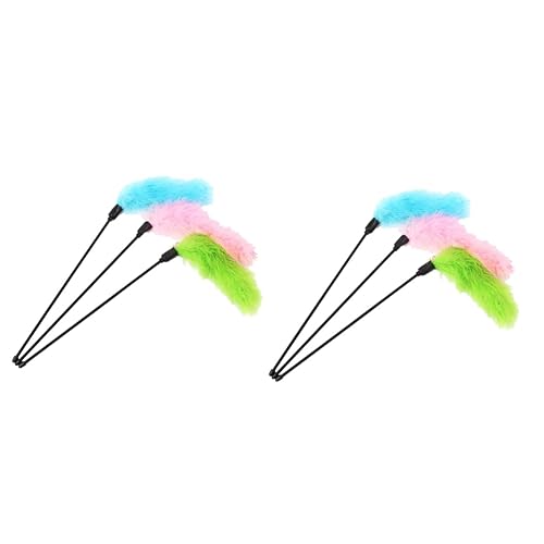 FONDOTIN 2 Sets Interaktives Katzenspielzeug Plüsch-stäbchenspielzeug Melodiöse Glocke Für Kätzchen Griff Aus Massivholz Flexibles Schlauchspielzeug 3 Stück X 2 FONDOTIN 2 Sets Interaktives Katzenspielzeug Plüsch-stäbchenspielzeug Melodiöse Glocke Für Kätzchen Griff Aus Massivholz Flexibles Schlauchspielzeug 3 Stück X 2 von FONDOTIN