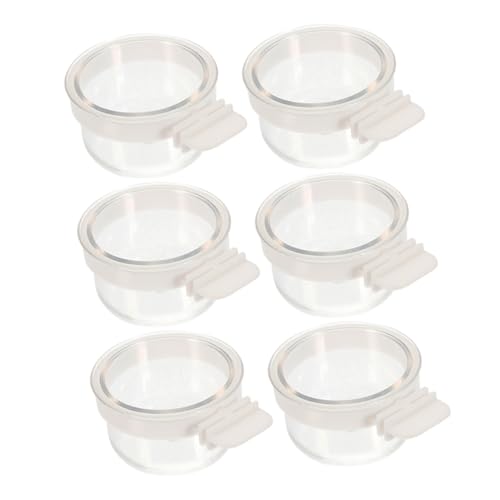 FONDOTIN 6stücke Vogelkäfig Zubehör Transparente Futter Und Wasserschalen Für Vögel Parakeet Futterbehälter Hängende Futterspender Für Vielzahl Von Vogelarten FONDOTIN 6stücke Vogelkäfig Zubehör Transparente Futter Und Wasserschalen Für Vögel Parakeet Futterbehälter Hängende Futterspender Für Vielzahl Von Vogelarten von FONDOTIN