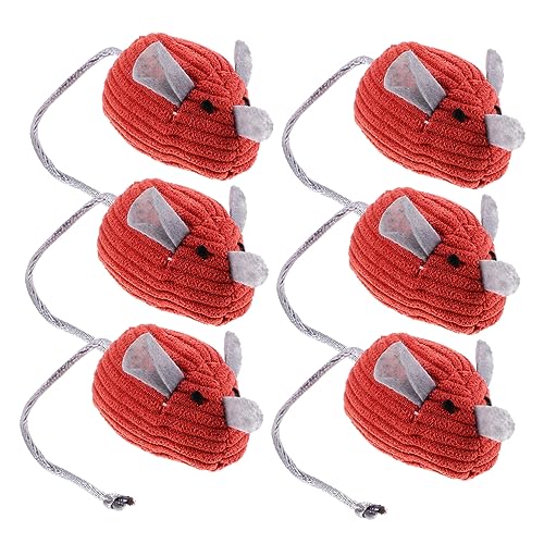 FONDOTIN 6 Stücke Cartoon Spielzeug Für Katzen Interaktive Mäuse Katze Spielzeug Weichem Plüsch FONDOTIN 6 Stücke Cartoon Spielzeug Für Katzen Interaktive Mäuse Katze Spielzeug Weichem Plüsch von FONDOTIN