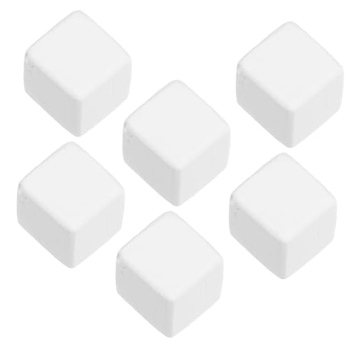 FONDOTIN 6 Stück Mineral Block Haustier Mineralblock Natürliche Mineralien für Haustiere Zubehör für Reptilienterrarien Einsiedlerkrebsschalen mittel bis groß Mineralblock für Sittiche Weiß von FONDOTIN