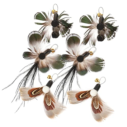 FONDOTIN 6 Stück Teiliges Set Katzenangel Ersatzköpfe Interaktives Katzenspielzeug mit Realistischen Insektenfedern Fördert Bewegung und Spiel für Gesunde Katzen FONDOTIN 6 Stück Teiliges Set Katzenangel Ersatzköpfe Interaktives Katzenspielzeug mit Realistischen Insektenfedern Fördert Bewegung und Spiel für Gesunde Katzen von FONDOTIN