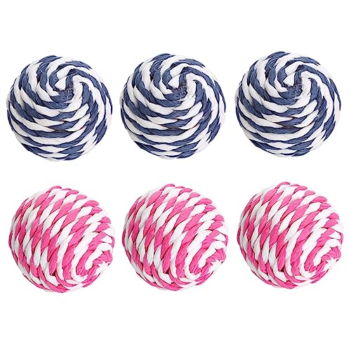 FONDOTIN Katzenspielzeug-Set 6-teilig Geflochtenes Seil Kauseile Für Haustiere Spielzeug Für Nervöse Katzen Gesundes Zahnfleisch Zufällige Farbe FONDOTIN Katzenspielzeug-Set 6-teilig Geflochtenes Seil Kauseile Für Haustiere Spielzeug Für Nervöse Katzen Gesundes Zahnfleisch Zufällige Farbe von FONDOTIN