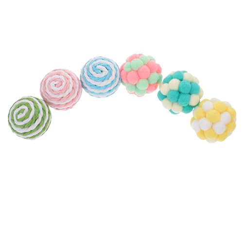 FONDOTIN 7 Bunte Handgefertigte Katzenglocken Spielzeug Katzenjagdbälle Spielbälle Für Kätzchen Haustierspielzeug-Set Für Den Innenbereich Katzenkaubälle Für Spaß FONDOTIN 7 Bunte Handgefertigte Katzenglocken Spielzeug Katzenjagdbälle Spielbälle Für Kätzchen Haustierspielzeug-Set Für Den Innenbereich Katzenkaubälle Für Spaß von FONDOTIN