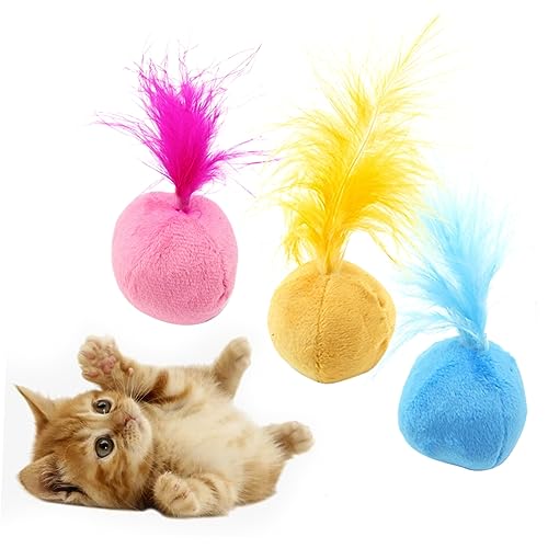 FONDOTIN 6st Spielzeuge Plüschtier Katze Plüschbälle Katzenminze-Ball Haustier Katze von FONDOTIN
