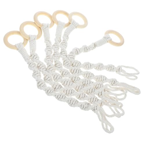 FONDOTIN Elegante Pflanzenhänger Zum Aufhängen Aus Seil 6er-Set Wandhalterung Für Blumentöpfe Für Ästhetische Räume von FONDOTIN