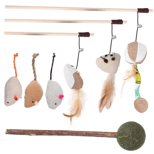 FONDOTIN Interaktives Katzenspielzeug 7-teiliges Katzenspielzeug-Set Katzenstab und Katzenminze Unterhaltung für Hauskatzen FONDOTIN Interaktives Katzenspielzeug 7-teiliges Katzenspielzeug-Set Katzenstab und Katzenminze Unterhaltung für Hauskatzen von FONDOTIN
