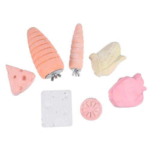 FONDOTIN 7 Stück Haustier Backenzahn Mineralkausnacks für Ratten Heu für Haustiere Kauen Hamster hamsterspielzeug Kaninchen Kauspielzeug Kausteine ​​für Hamster von FONDOTIN