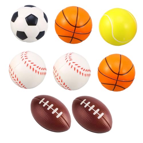 FONDOTIN 8 Stück Teiliges PU Trainingsball aus Langlebigem Schwamm Material Bunte Spielbälle für Hunde und Katzen Interaktives zur Beschäftigung und Stärkung der Bindung zwischen Haustier von FONDOTIN