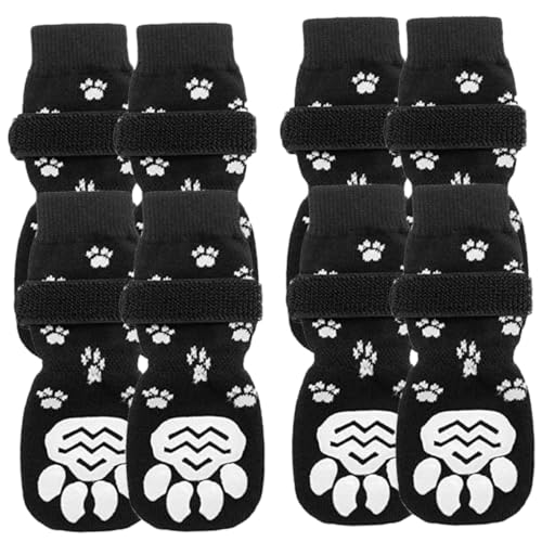 FONDOTIN 8stücke Teiliges Rutschfester Hundesocken wasserdichte Atmungsaktive Pfotenschutzsocken Für Welpen Katzen Für Innen Und Außenaktivitäten von FONDOTIN