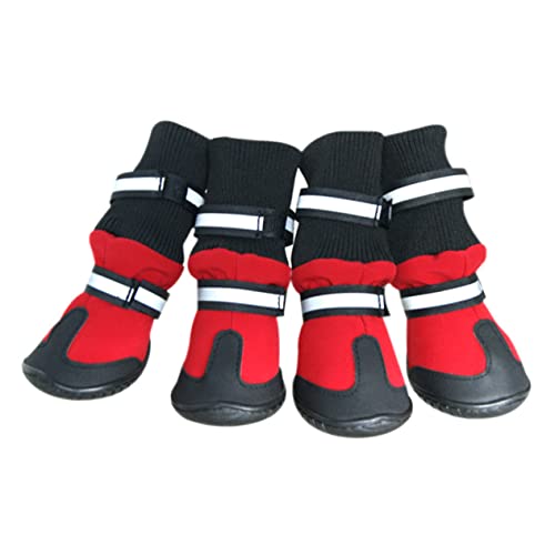FONDOTIN Schuhe Für Hunde Pfotenschutz Bei Kaltem Wetter Welpe Hundepfotenschutz Regen-Schnee-hundestiefel Winterliche Hundestiefel rutschfeste Pfotenschutz Hundeschuhe Hündchen Langer Lauf FONDOTIN Schuhe Für Hunde Pfotenschutz Bei Kaltem Wetter Welpe Hundepfotenschutz Regen-Schnee-hundestiefel Winterliche Hundestiefel rutschfeste Pfotenschutz Hundeschuhe Hündchen Langer Lauf von FONDOTIN
