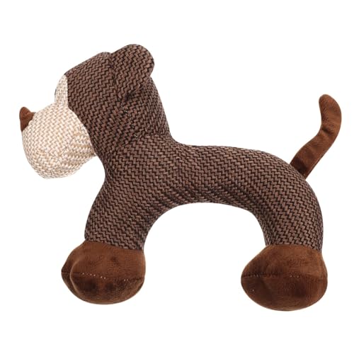 FONDOTIN Beißspielzeug interaktives knete Hundezubehör Stuffed Soft Toys anregend Hundespielzeug für Hunde Kauen für Hunde Haustier Spielzeughund Plüsch Brown von FONDOTIN