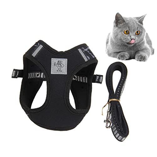 FONDOTIN Katzen Geschirr Mit Leine Reflektierendes Katzengeschirr Atmungsaktives Haustiergeschirr s Tragbar Und Sicher Für Ausflüge Mit Ihrer Katze FONDOTIN Katzen Geschirr Mit Leine Reflektierendes Katzengeschirr Atmungsaktives Haustiergeschirr s Tragbar Und Sicher Für Ausflüge Mit Ihrer Katze von FONDOTIN