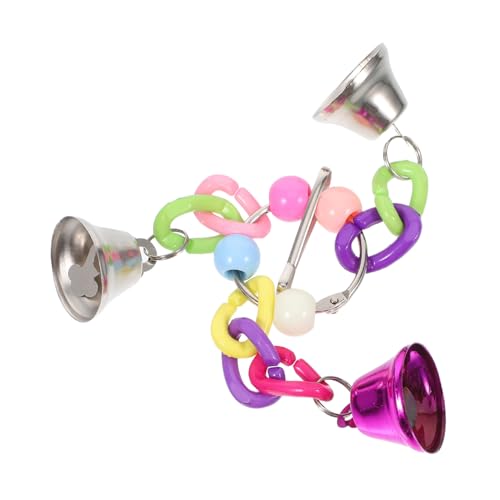 FONDOTIN Buntes Papageienglockenspielzeug, Hängendes Vogelkäfigzubehör, Lustiges Spielzeug Für Sittiche, Kleine Vögel Und Unzertrennliche, Papageienglockenspielzeug Zur Steigerung Der FONDOTIN Buntes Papageienglockenspielzeug, Hängendes Vogelkäfigzubehör, Lustiges Spielzeug Für Sittiche, Kleine Vögel Und Unzertrennliche, Papageienglockenspielzeug Zur Steigerung Der von FONDOTIN