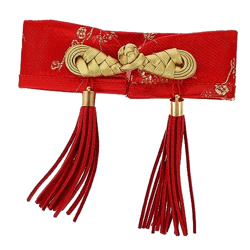FONDOTIN Dekorativer Katzen und Hundehalskragen im Chinesischen Rotes Neujahrs Bowtie für Kätzchen für Partys und Fotoshootings von FONDOTIN