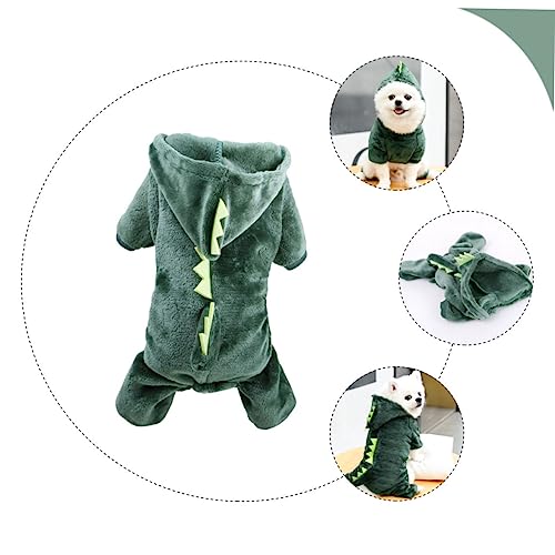 FONDOTIN Dinosaurier Hundekostüm Hoodie Warm Gefüttert Haustier Jumpsuit für Kleine Hunde Wintermantel Cosplay Kleidung für und Outdoor Aktivitäten FONDOTIN Dinosaurier Hundekostüm Hoodie Warm Gefüttert Haustier Jumpsuit für Kleine Hunde Wintermantel Cosplay Kleidung für und Outdoor Aktivitäten von FONDOTIN