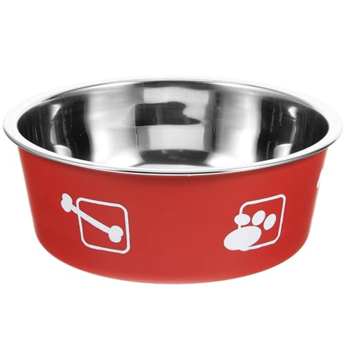 FONDOTIN Dog Feeding Bowl Stainless Steel Skid Pet Food Container Practical Design for Easy Feeding and Drinking for Stable Use at Home The Go FONDOTIN Dog Feeding Bowl Stainless Steel Skid Pet Food Container Practical Design for Easy Feeding and Drinking for Stable Use at Home The Go von FONDOTIN