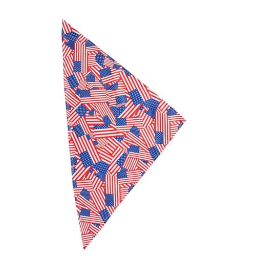 FONDOTIN Dreieckstuch Für Haustiere Zum Unabhängigkeitstag Hundehalsband Mit Amerikanischer Flagge Dreieckiges Bandana-hundedekor Halstuch-lätzchen Polyester Kätzchen Kleiner Hund von FONDOTIN