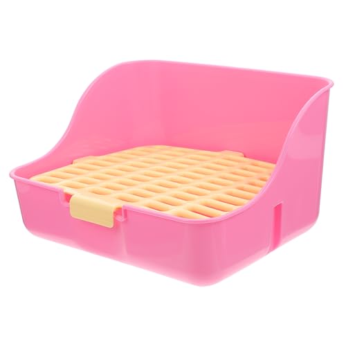 FONDOTIN Kaninchen Toilette Ecktoilette Für Kleintiere Töpfchen Trainer Aus Haustier Urinbox Für Kaninchen Meerschweinchen Und Frettchen Pink Zufällige Netzfarbe FONDOTIN Kaninchen Toilette Ecktoilette Für Kleintiere Töpfchen Trainer Aus Haustier Urinbox Für Kaninchen Meerschweinchen Und Frettchen Pink Zufällige Netzfarbe von FONDOTIN