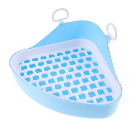 FONDOTIN Ecktoilette für Kaninchen und Kleintiere Dreieckige Katzentoilette aus Robustem mit Praktischem Platzsparendes Indoor Wc für Hamster und Hasen Leicht zu Reinigen und Langlebig von FONDOTIN